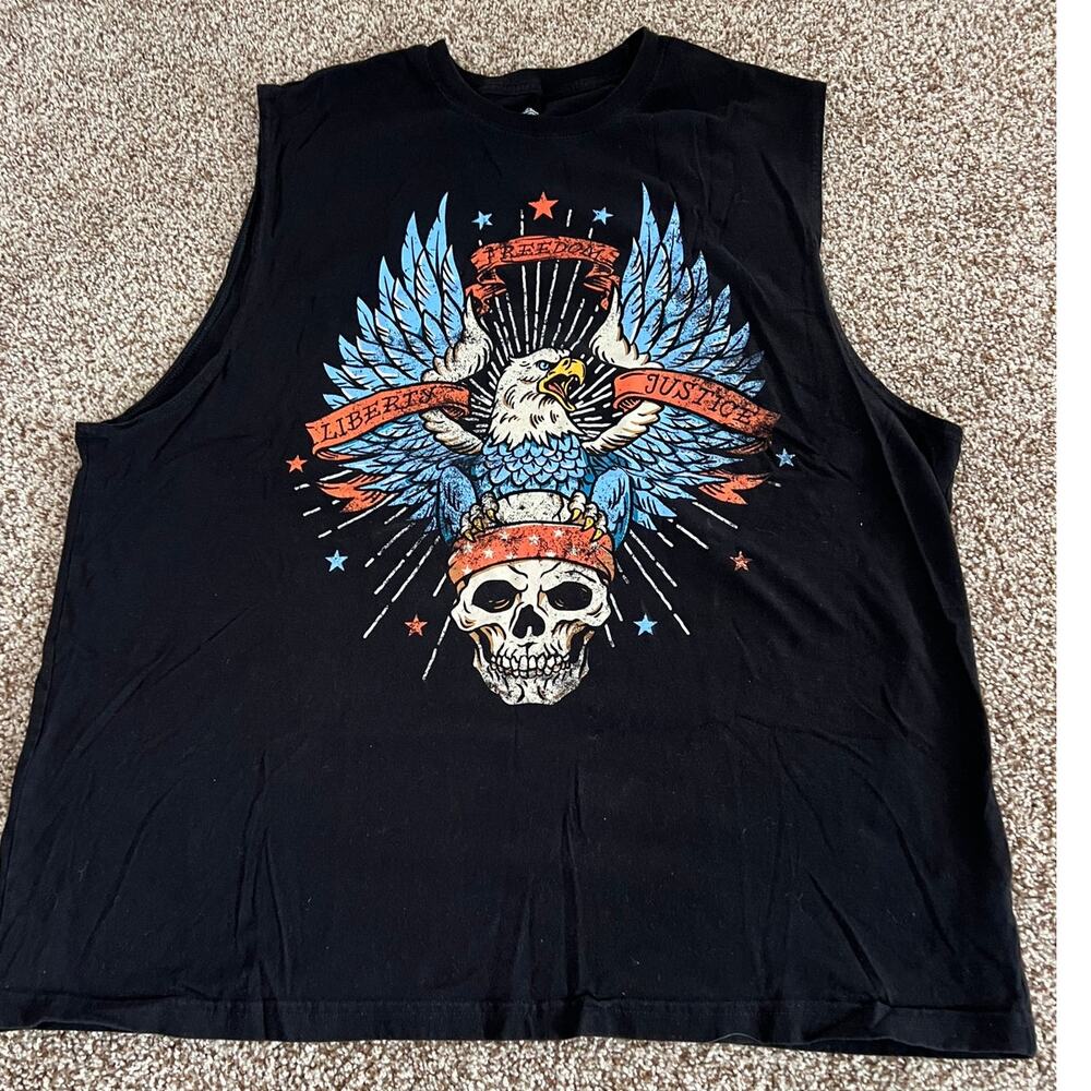Way to Celebrate Black Crewneck sleeveless Shirt, Men's size 2XL